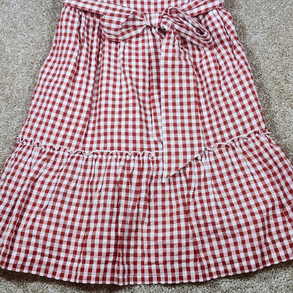 Crown & Ivy Dress One Shoulder Red White‎ Gingham Preppy 4 - Picture 4 of 9